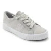 'Blowfish Malibu' Women's Wave Sneaker - Vapor Field / Silver Slick Croc / Grey Faux Suede